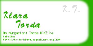 klara torda business card